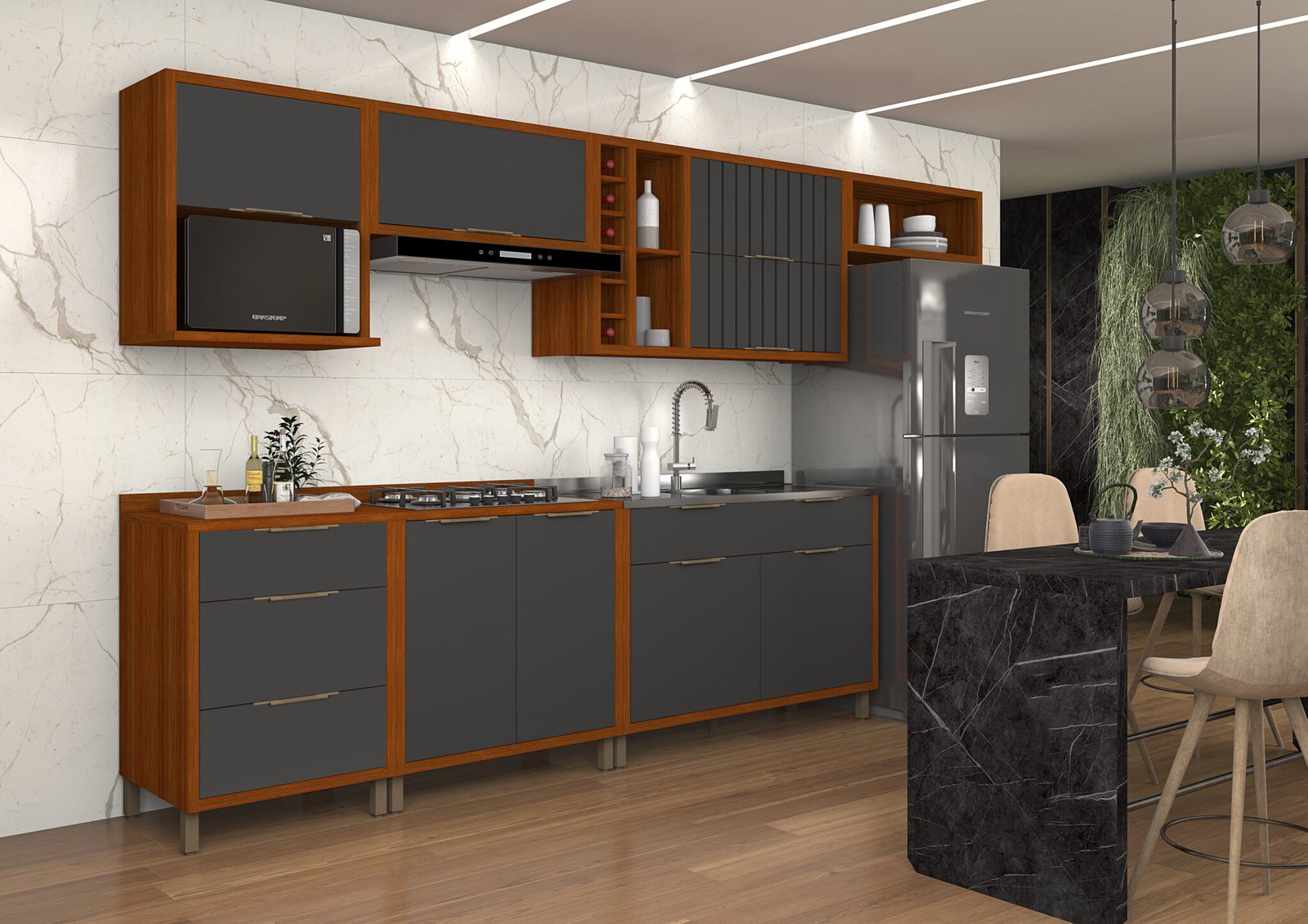 Baroneza 3,42 cinamomo-grafite ripado