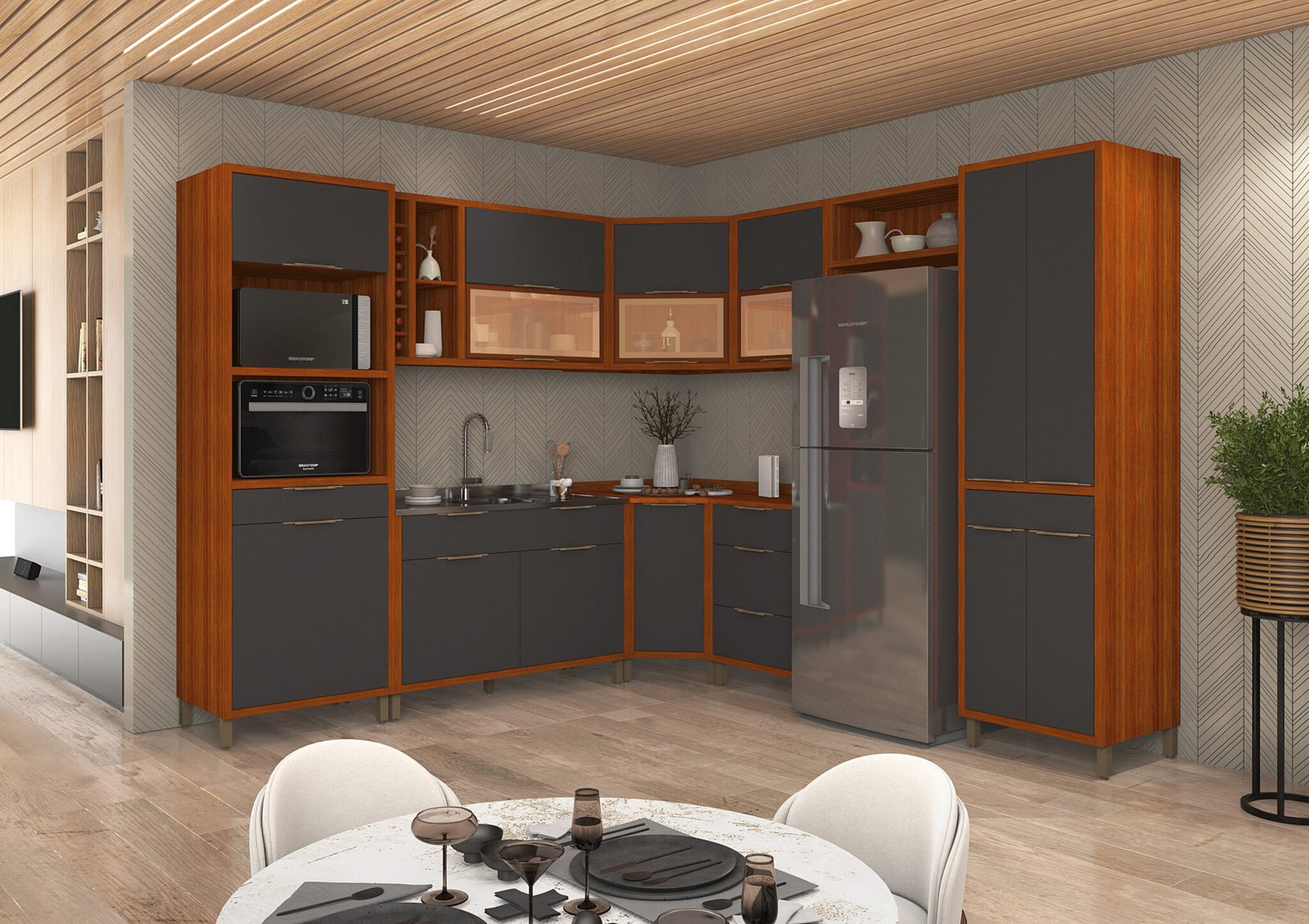 Baroneza canto ambiente cin-grafite