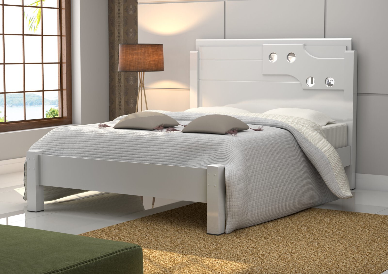 Cama Luiza BRANCO - Casal(0260210) - Solteiro (0260110)