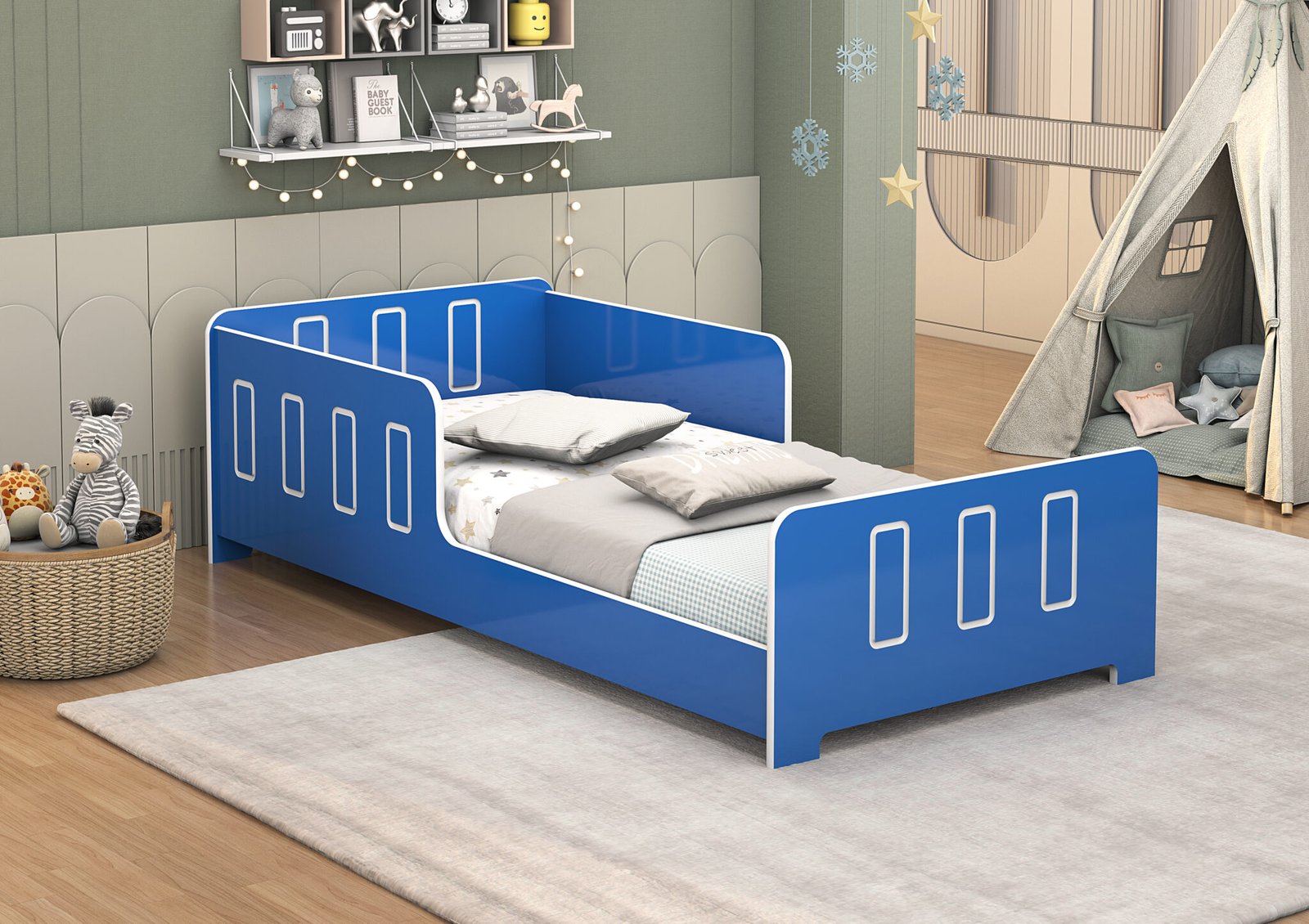 Cama Juvenil Pop Azul-br